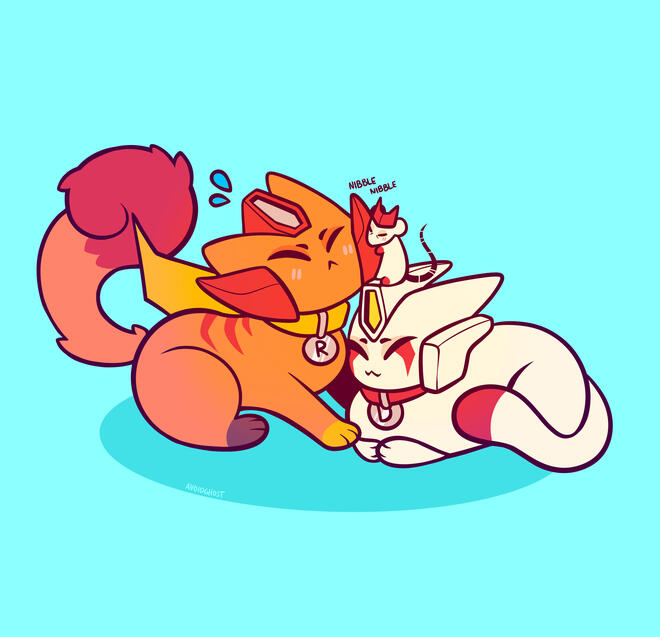 Drift and Rodimus Cats, and Ratchet Rat