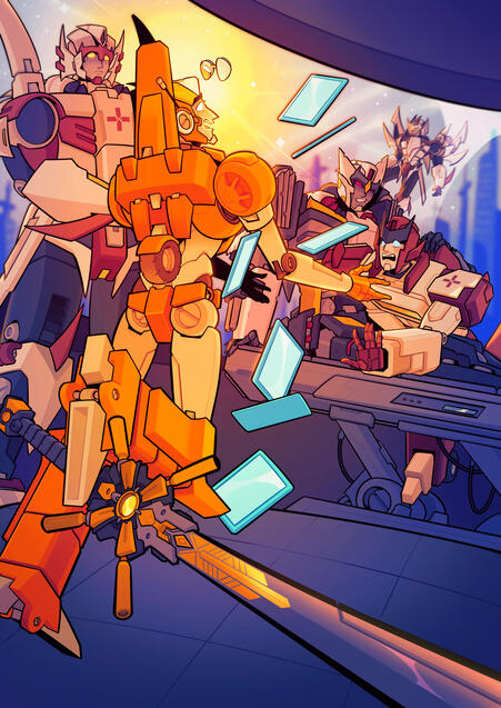 Illustration for "Transformers Medical Grade Zine" a charity zine