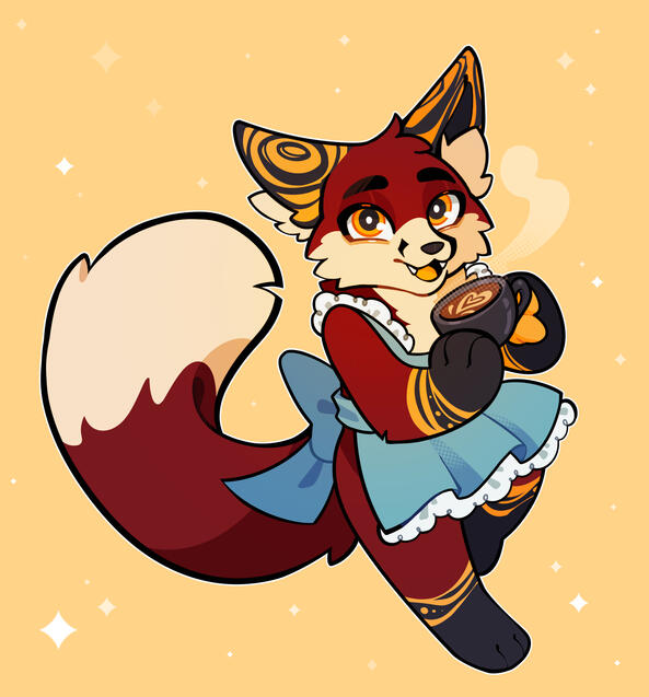Furry Chibi commission for InaliaKitsune