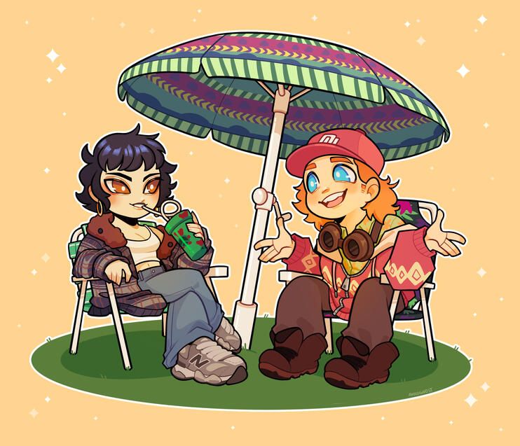 Dusty(Twister) and OC Chibi Commission