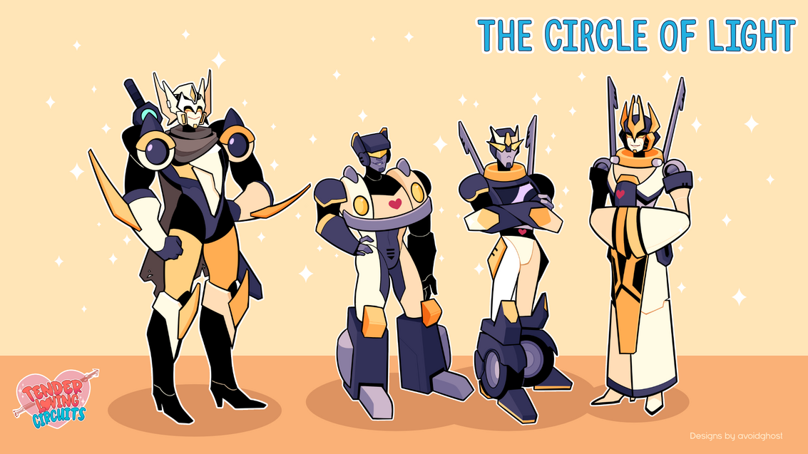 (discontinued) Wing, Jazz, Prowl, and Yoketron sprites for "Tender Loving Circuits"